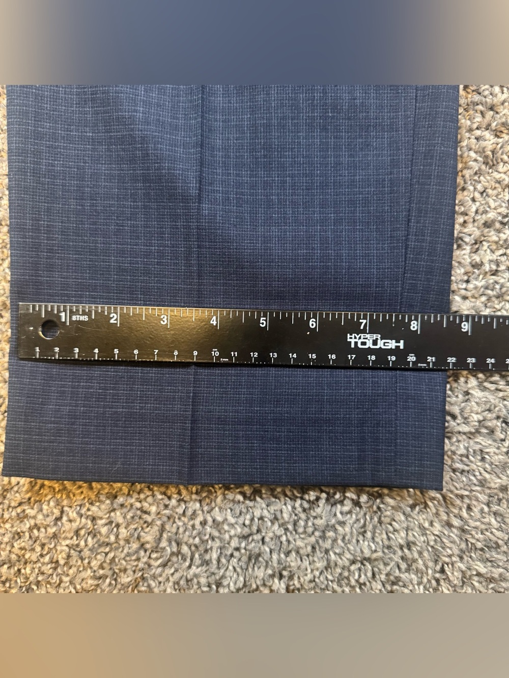 Ralph Ralph Lauren Mens 38x32 Navy Plaid Trousers Flat Front Dress Pants Slacks - Picture 9 of 9